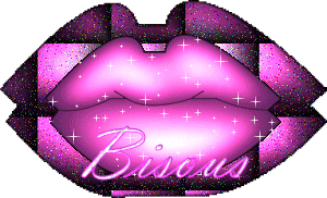 gif bisous bouche rose